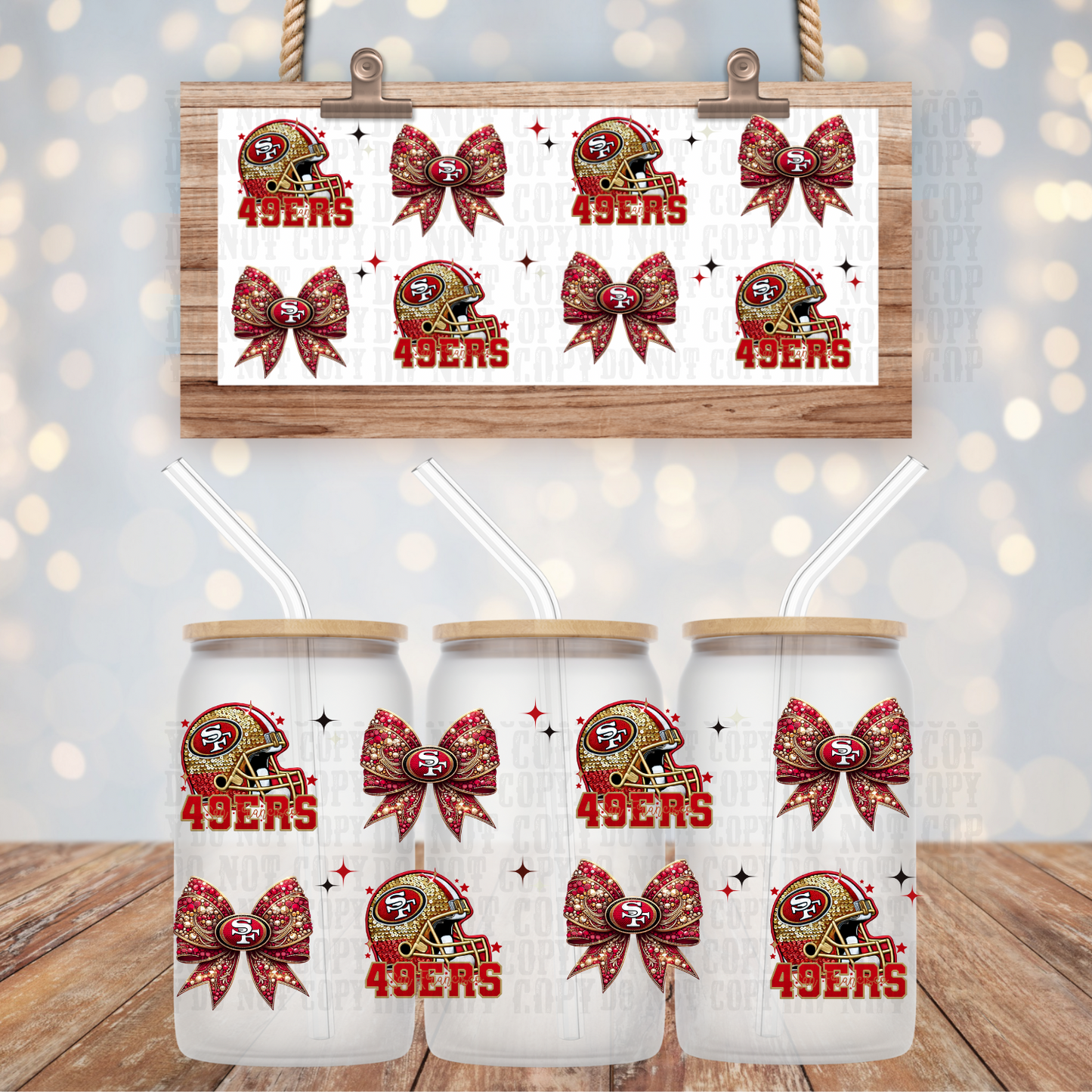 COQUETTE 9'ER FOOTBALL BUNDLE UV DTF CUP WRAP