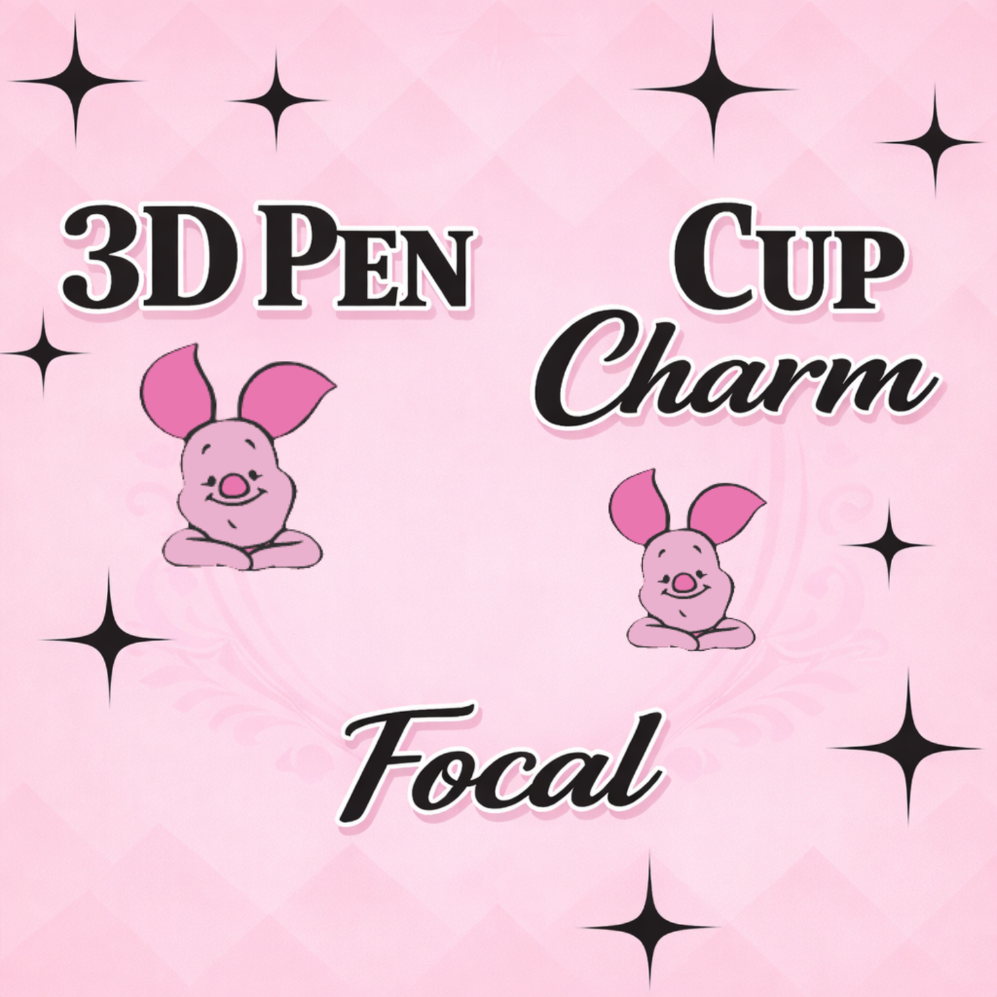 CUTESY PIGGY PEN TOPPER -Interchangeable Decorative Pen Toppers