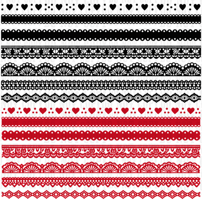 VICTORIAN LACE BORDERS UV DTF ELEMENT SHEET