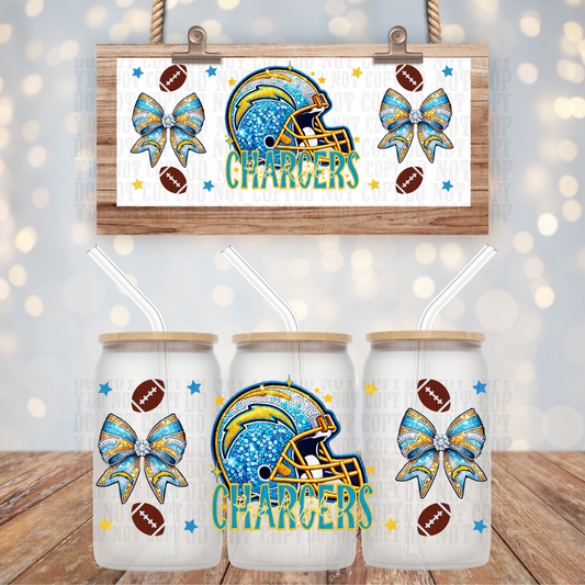 COQUETTE CHARGER FOOTBALL BUNDLE UV DTF CUP WRAP