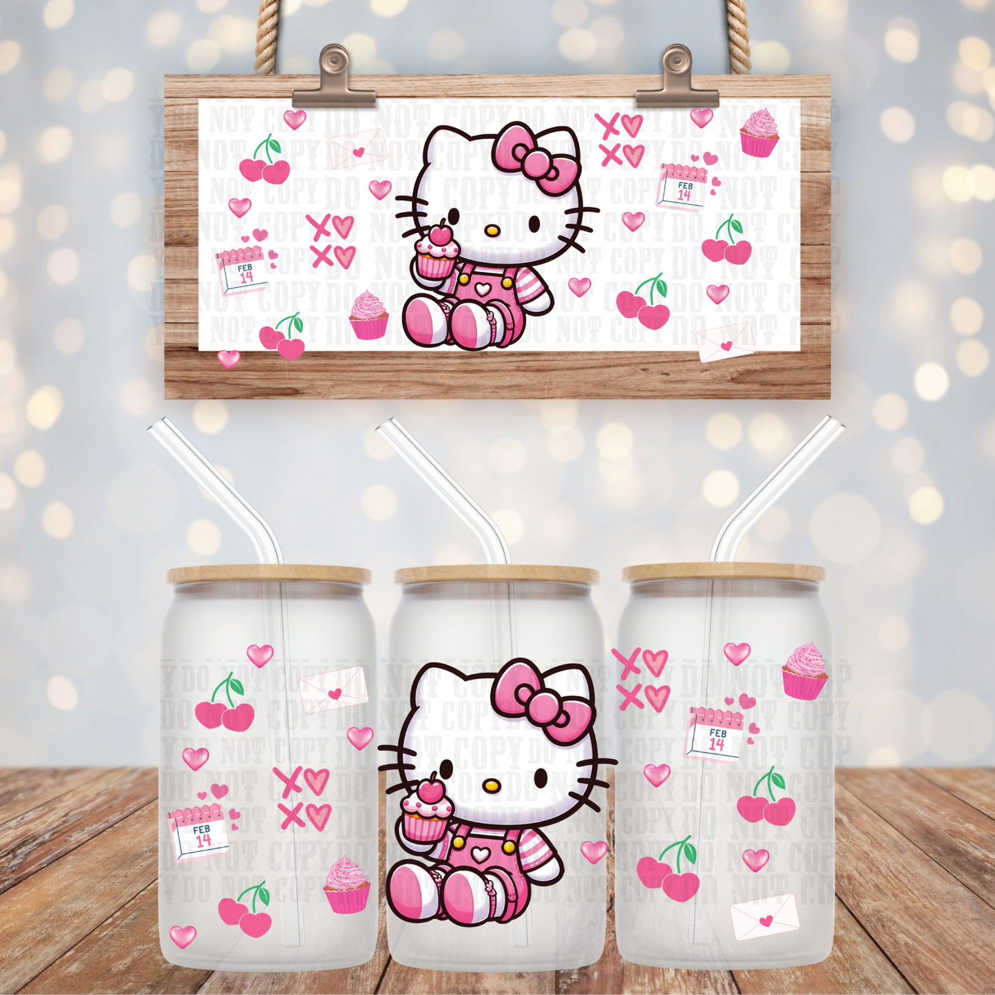 CUPCAKE KITTY - UV DTF CUP WRAP SHOP EXCLUSIVE BY KIKI CREATES