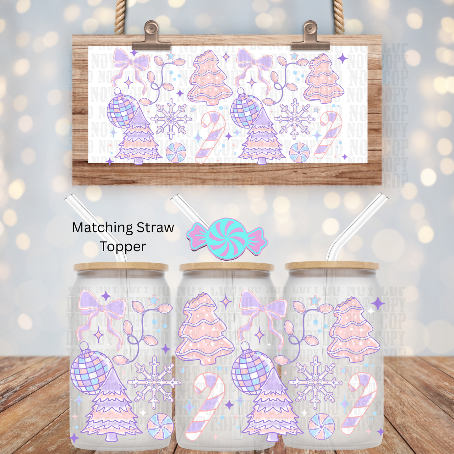 PASTEL HOLIDAY   DTF CUP WRAP