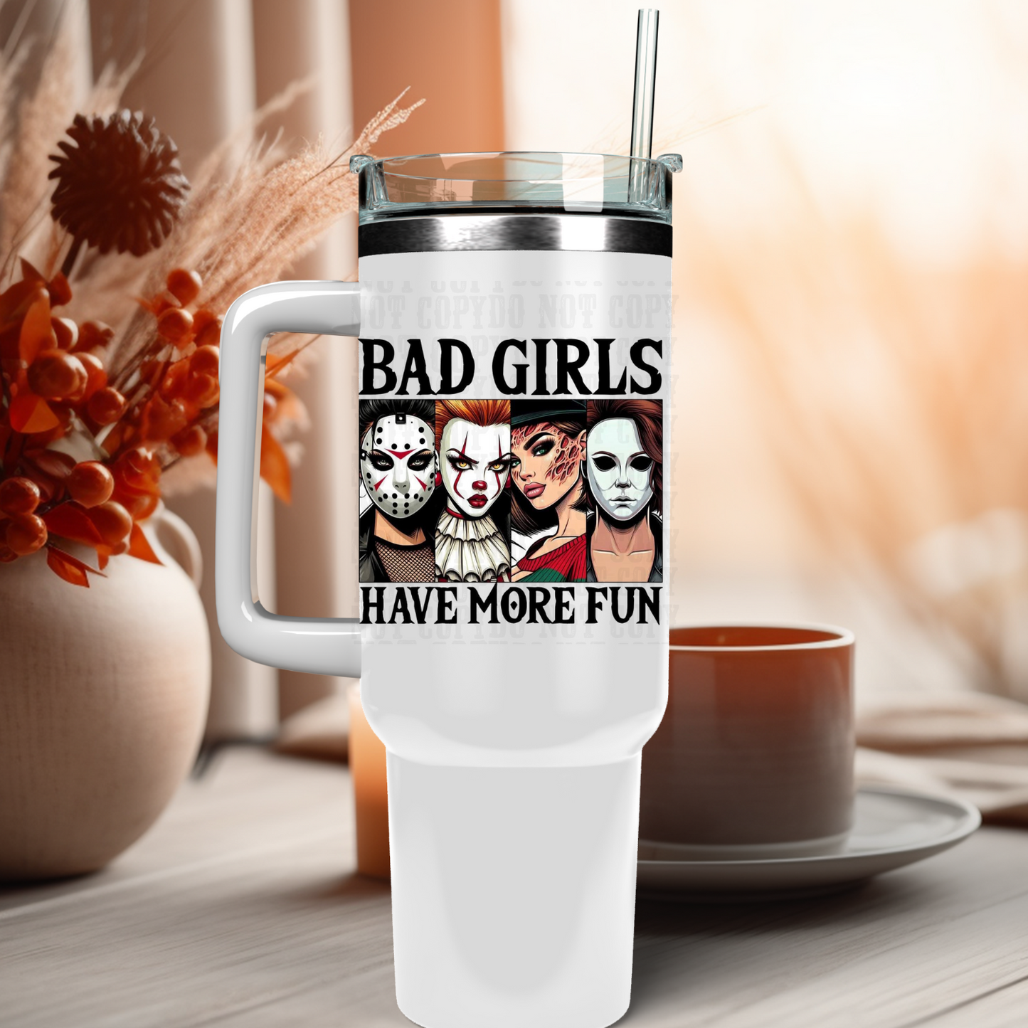 40oz BAD GIRLS HAVE MORE FUN UV DTF CUP Decal