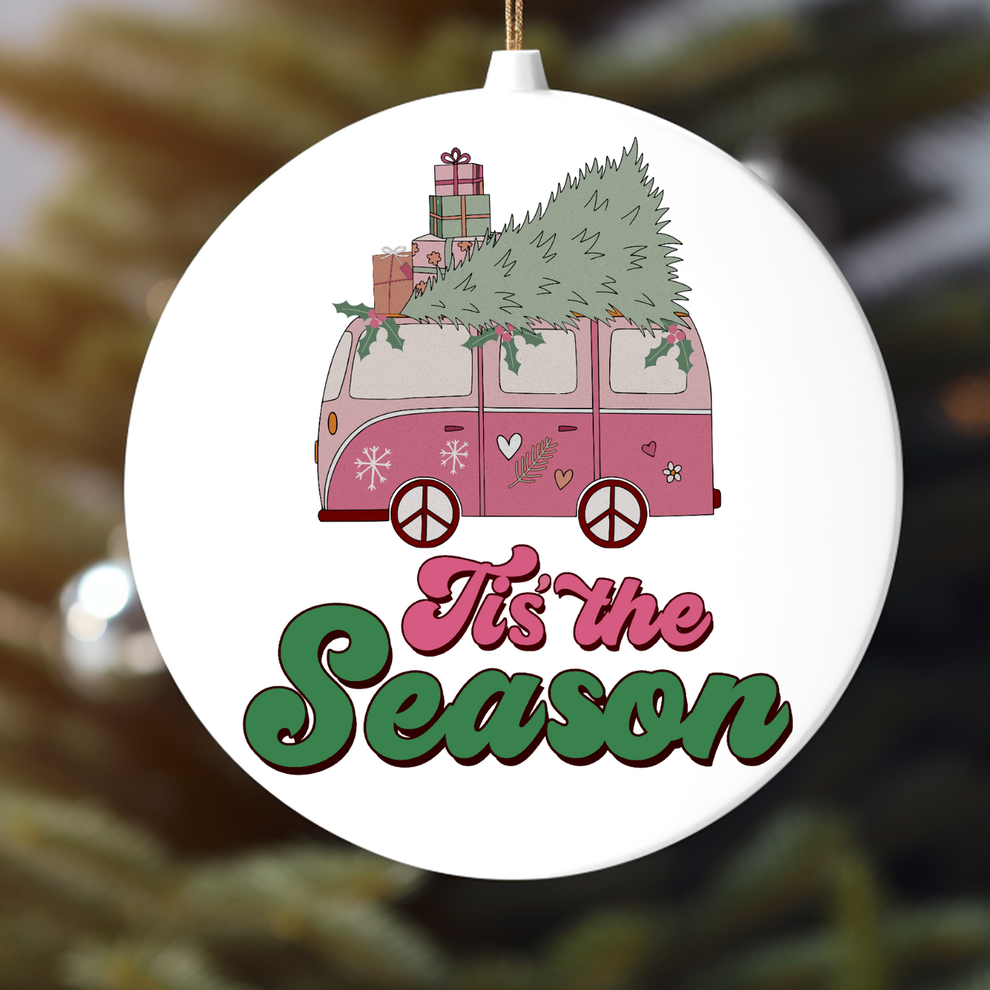 RETRO VAN UV DTF ORNAMENT DECAL