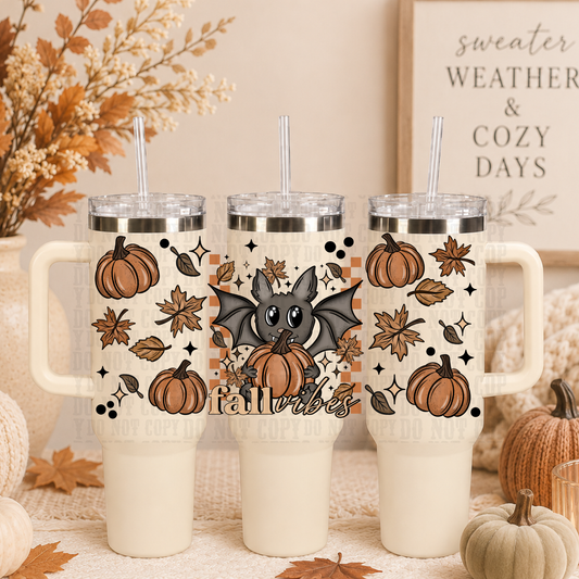 40oz FALL BATTY VIBES UV DTF CUP WRAP