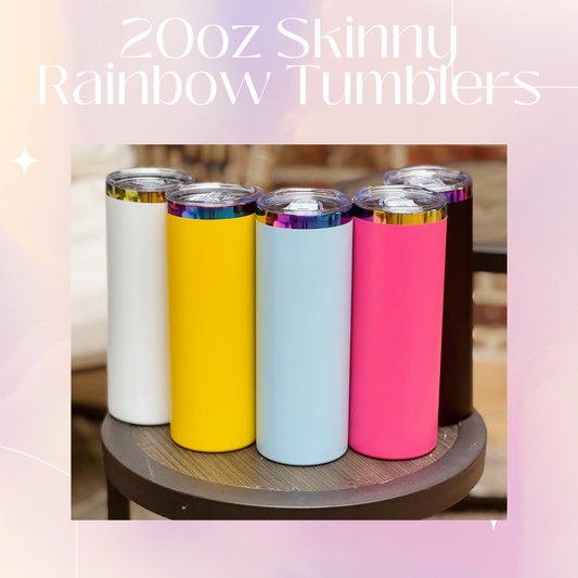 Skinny Rainbow Tumbler - 20oz