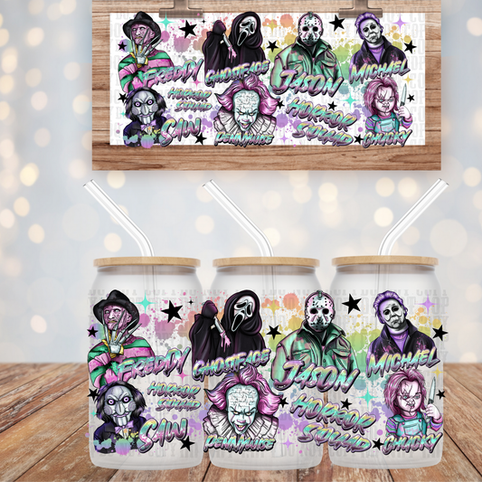 NEON HORROR BOYS UV DTF CUP WRAP