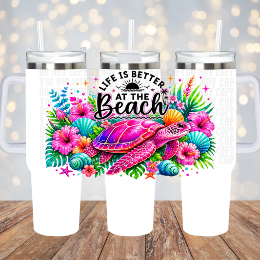 40oz LIFE IS BETTER AT THE BEACH UV DTF CUP WRAP