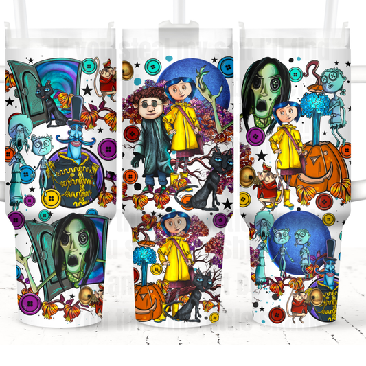 40oz CORALINE UV  DTF CUP WRAP