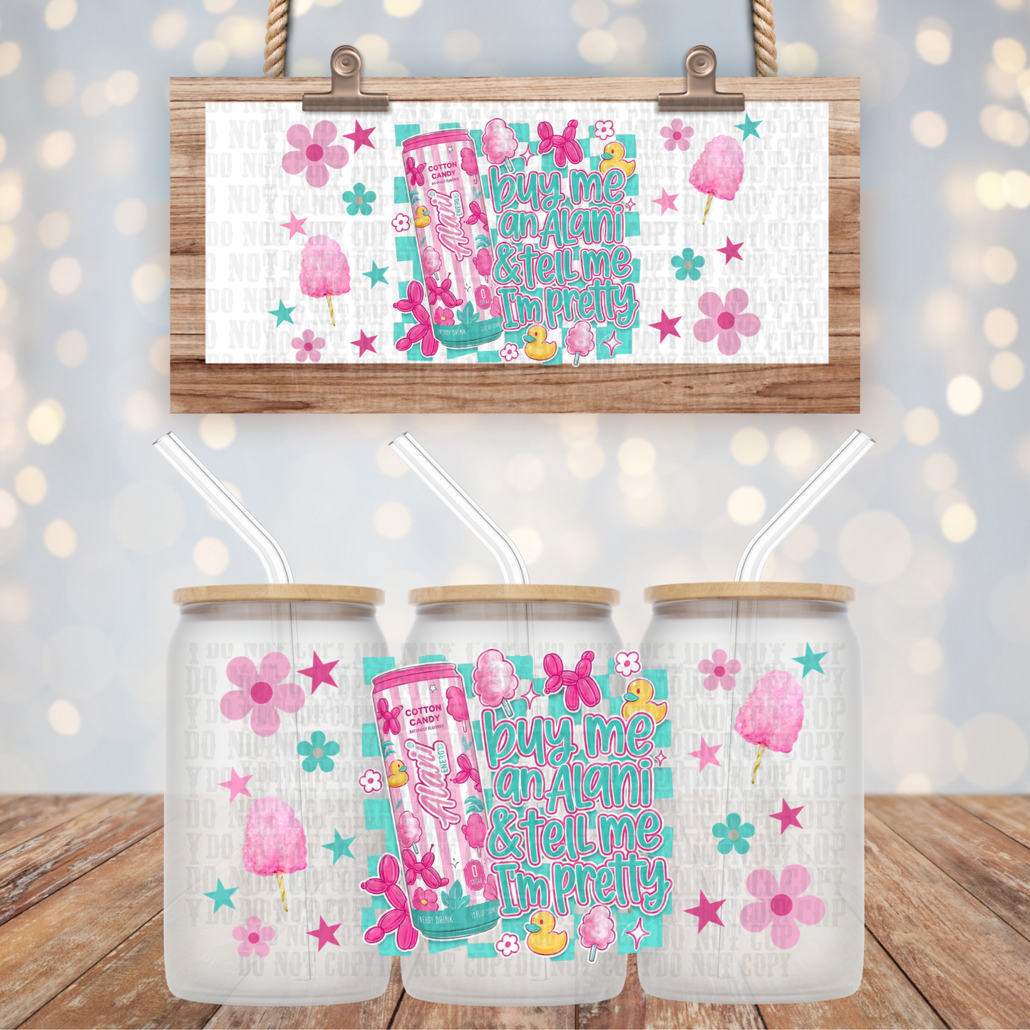 COTTON CANDY ENERGY  UV DTF CUP WRAP-SHOP EXCLUSIVE BY CIERA