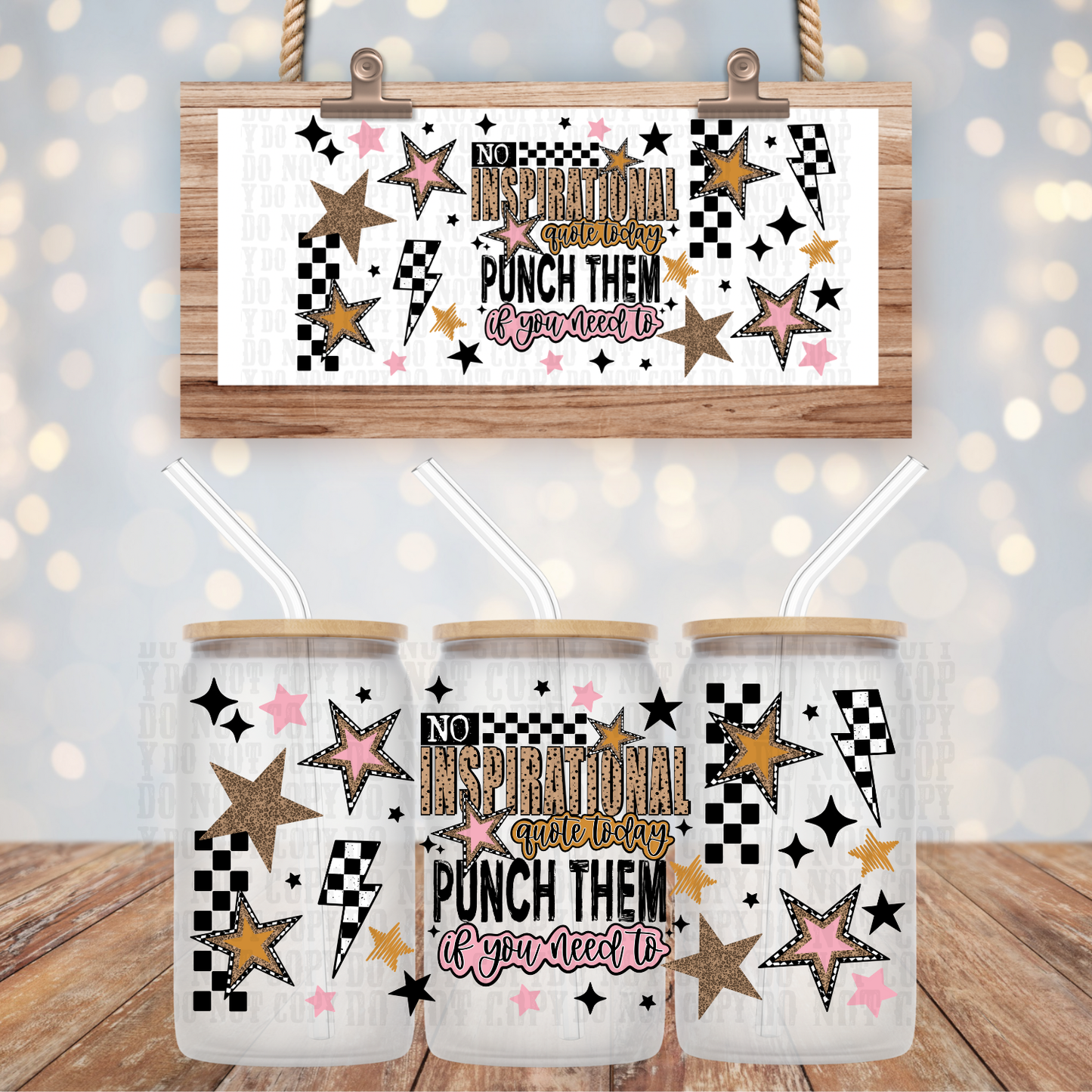 Punch Them if you need to UV DTF CUP WRAP