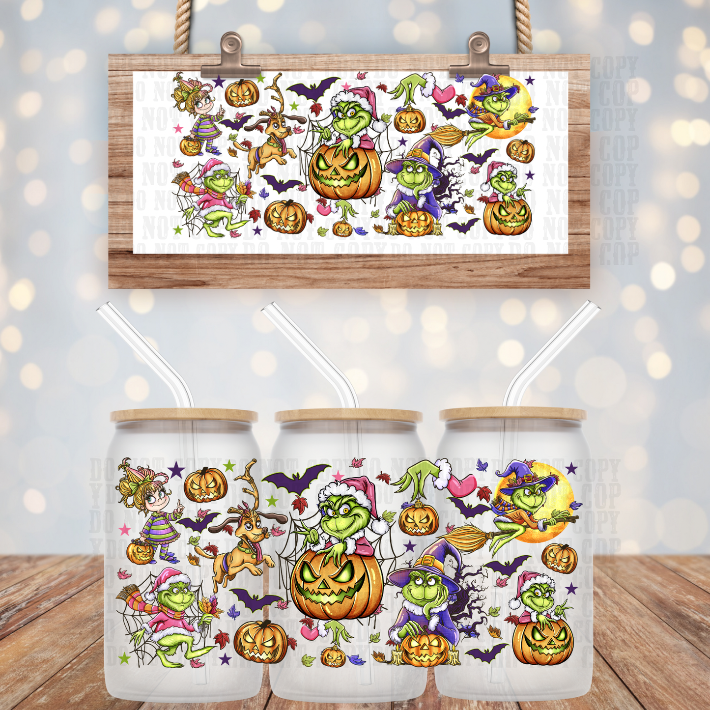 GRUMPY BOO  UV DTF CUP WRAP