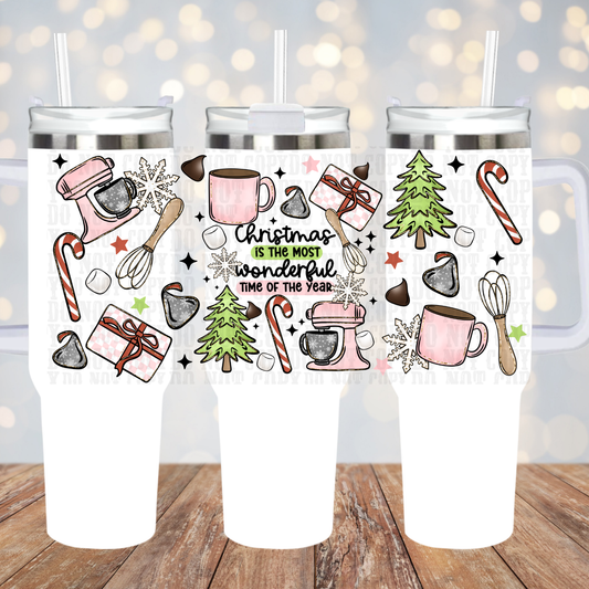 40oz HOLIDAY BAKING  UV DTF CUP WRAP