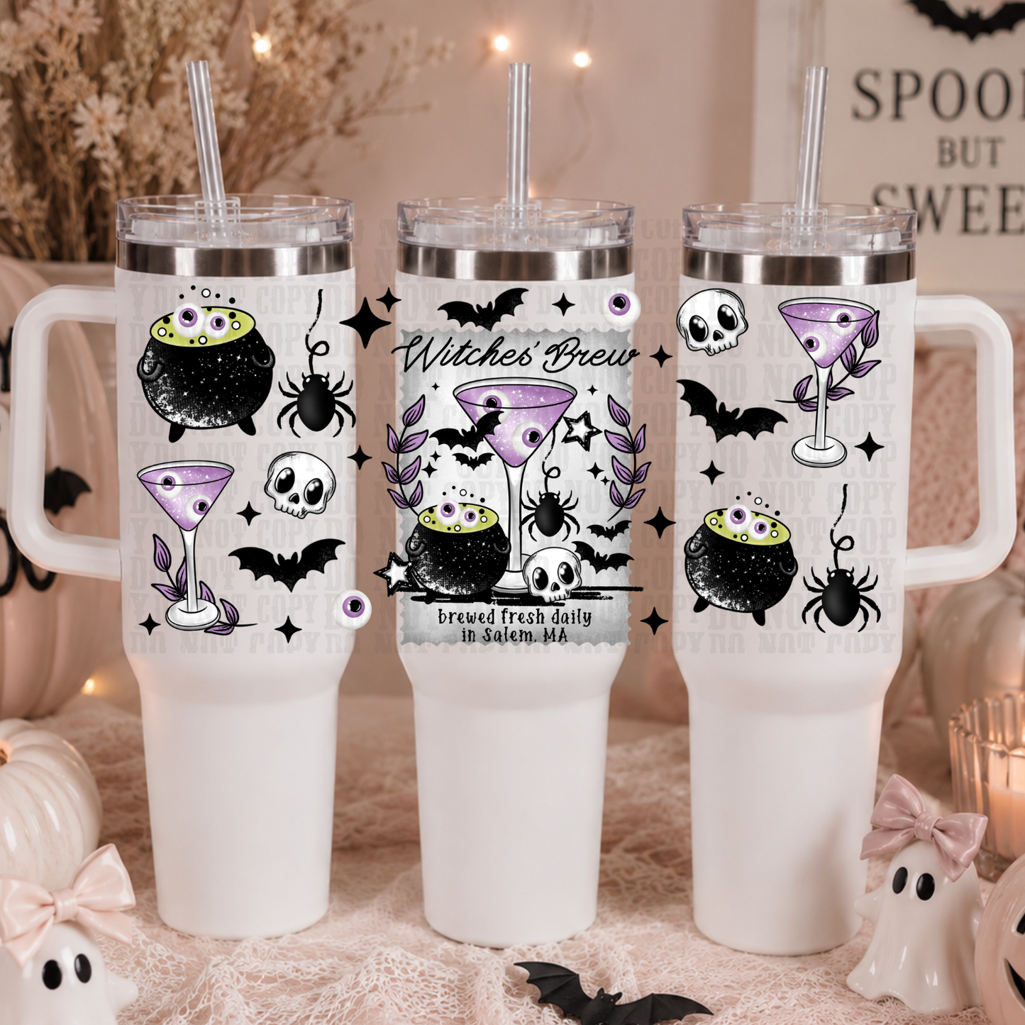 40oz CAULDRON WITCHES BREW  UV DTF CUP WRAP
