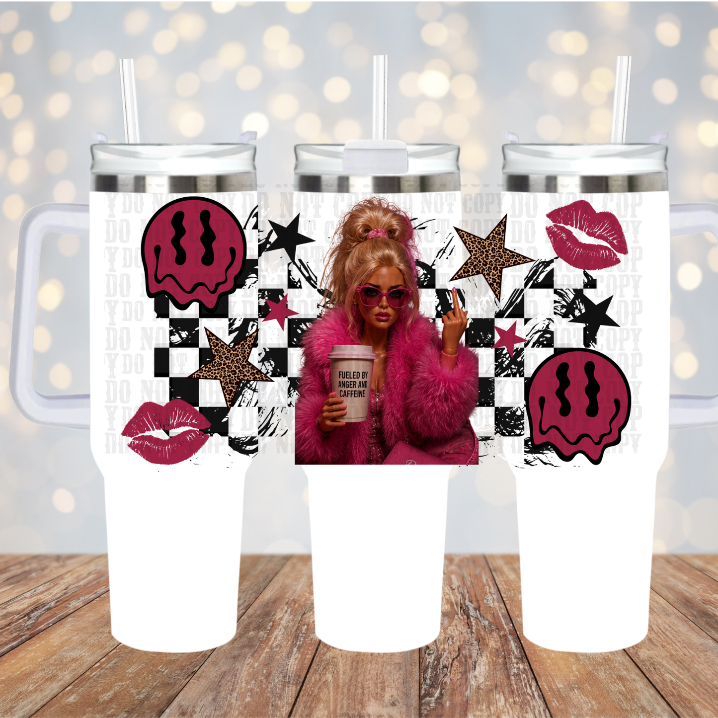 40/50oz CAFFEINATED & ANGRY BUNDLE UV DTF CUP WRAP - SHOP EXCLUSIVE FROM CIERA