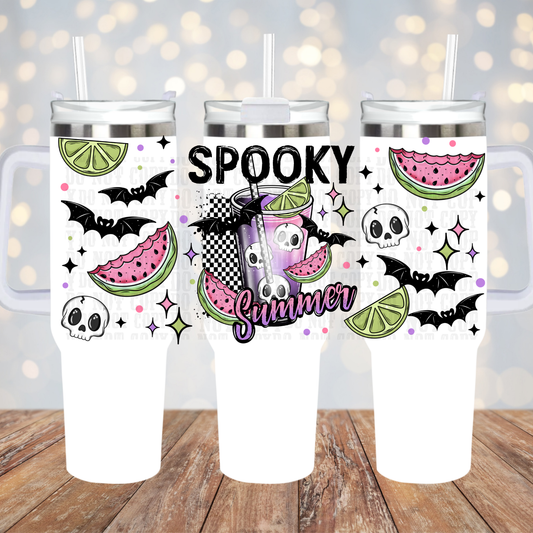 40oz SPOOKY WATERMELON SUMMER UV DTF CUP WRAP