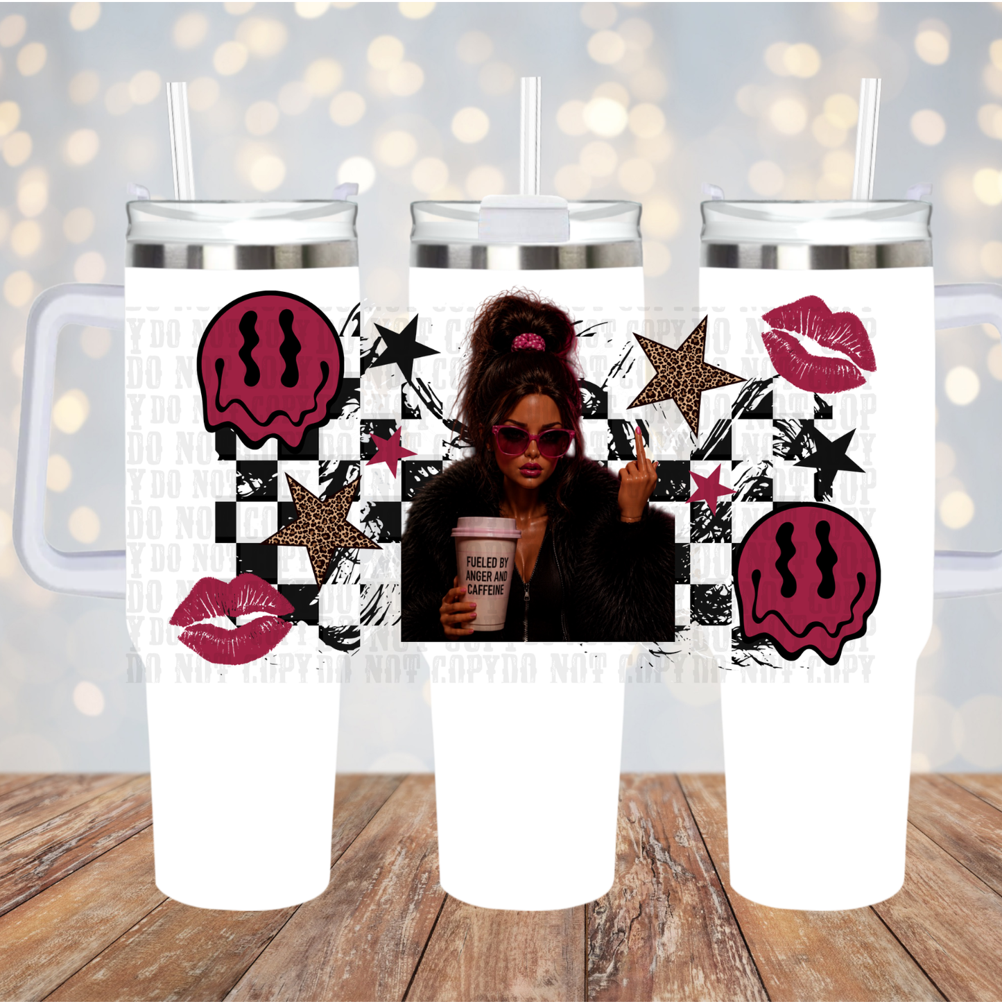 40/50oz CAFFEINATED & ANGRY BUNDLE UV DTF CUP WRAP - SHOP EXCLUSIVE FROM CIERA