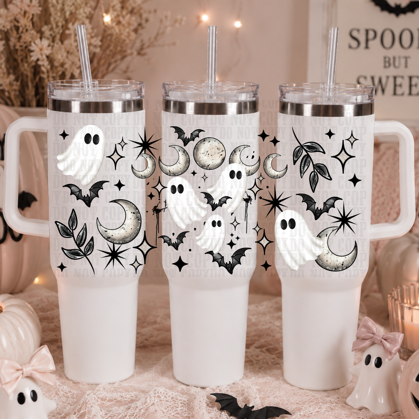 40oz GHOSTY MOONS UV DTF CUP WRAP