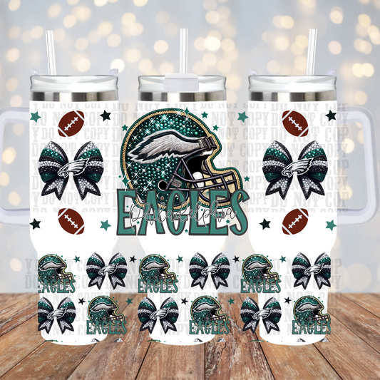 40oz GREEN BIRD HELMUT UV DTF CUP WRAP - SHOP EXCLUSIVE BY LILLY C.