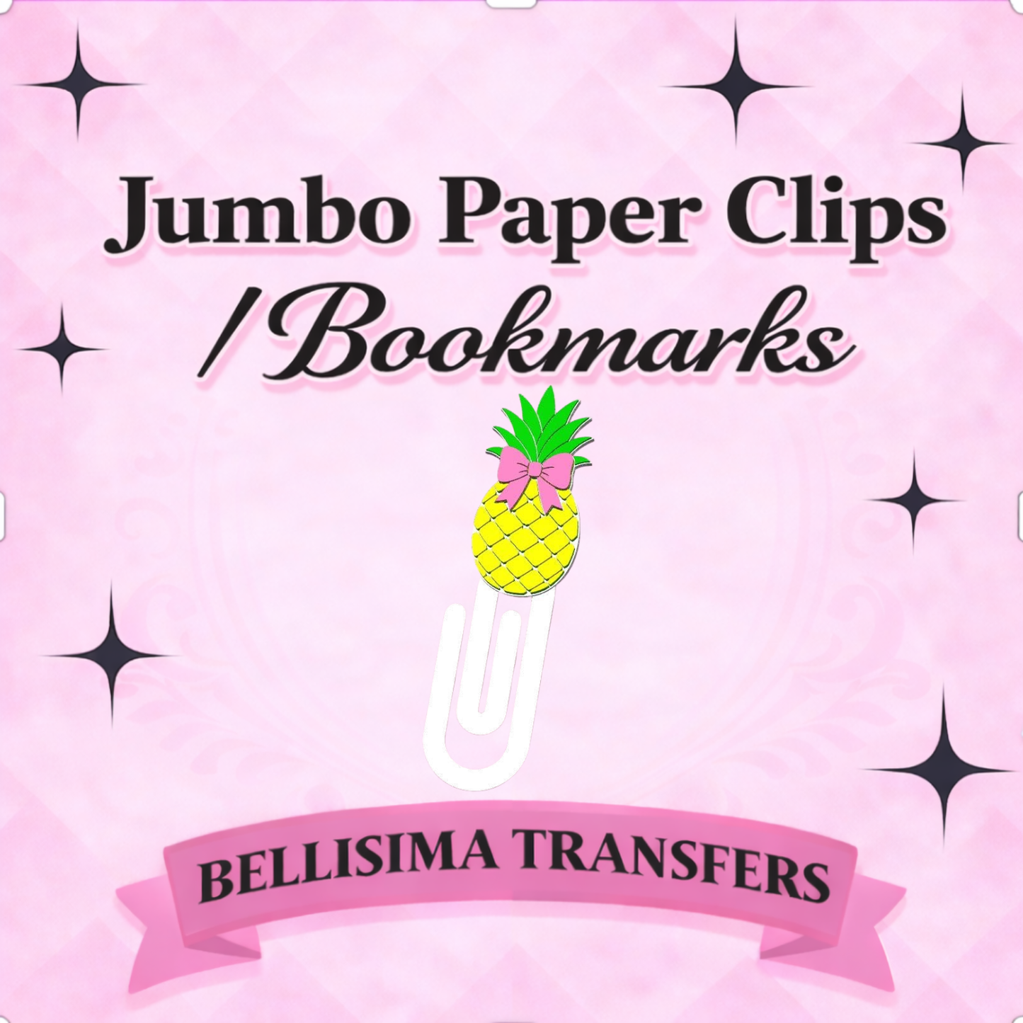 PINEAPPLE BOWJumbo Paperclip Bookmark | Cute Checkered Planner Clip