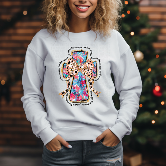 Jesus is the Reason Watercolor Cross  Sweatshirt, Sweatshirt,  T-Shirt