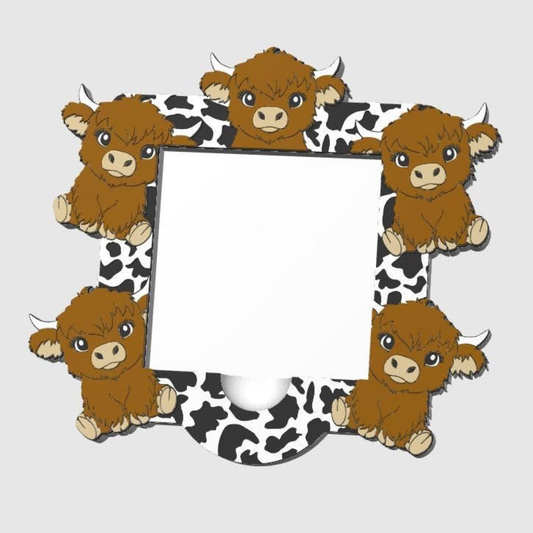 HIGHLAND COW  Sticky Note Holder | Desk Decor |  Desk Accessories