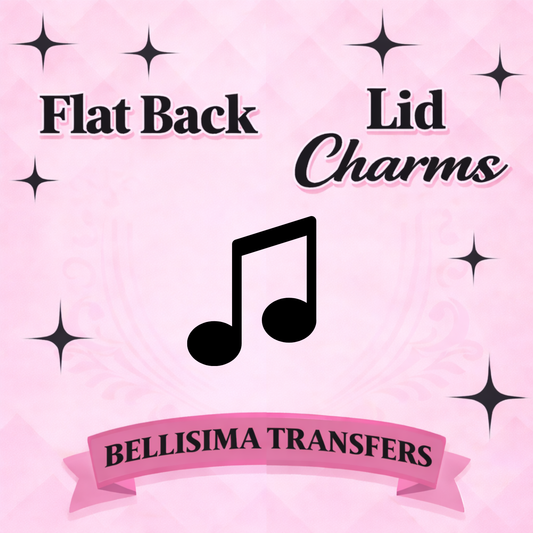 MUSIC NOTE Flat Back Lid Charms