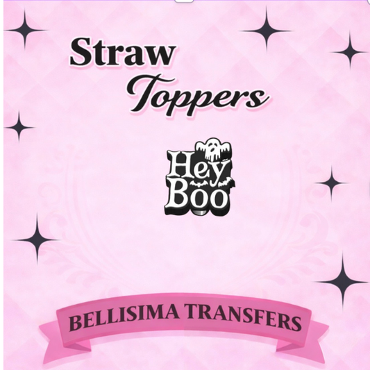 3D HEY BOO  STRAW TOPPER  STANDARD SIZE
