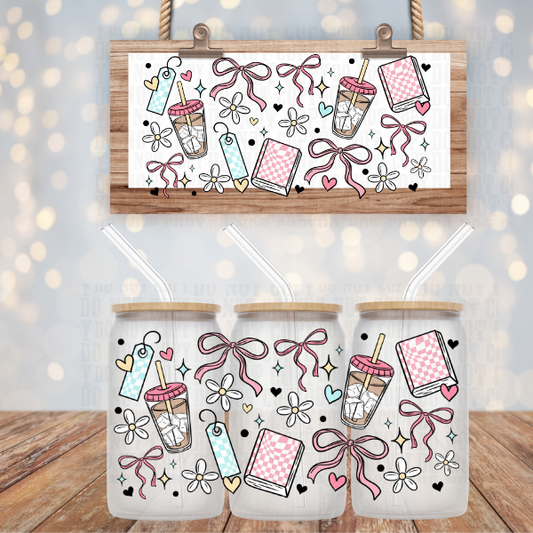 GIRL BOOKS  UV DTF CUP WRAP