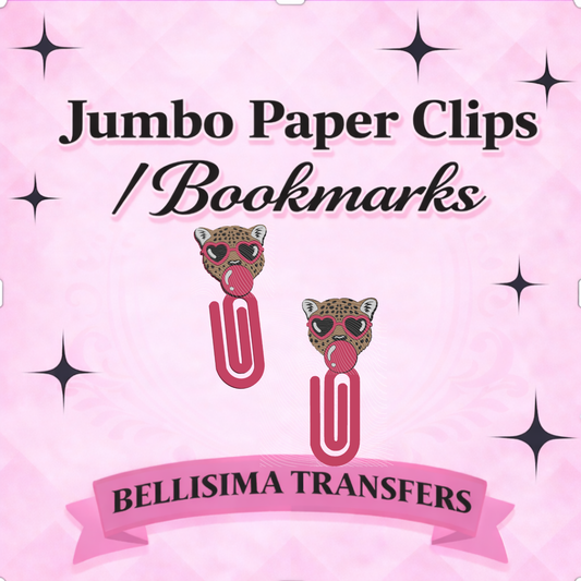 BUBBLE CHEETAH Jumbo Paperclip Bookmark | Cute Checkered Planner Clip