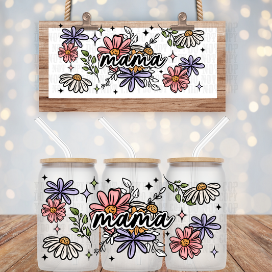 MAMA SPRING FLORAL UV DTF CUP WRAP