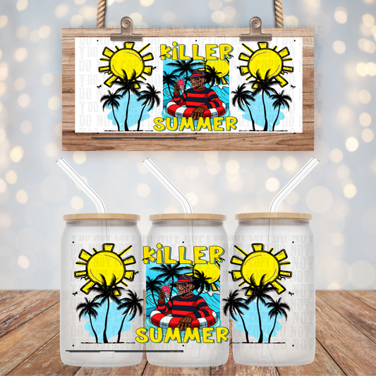 FREDDY KILLER SUMMER FLOAT UV DTF CUP WRAP