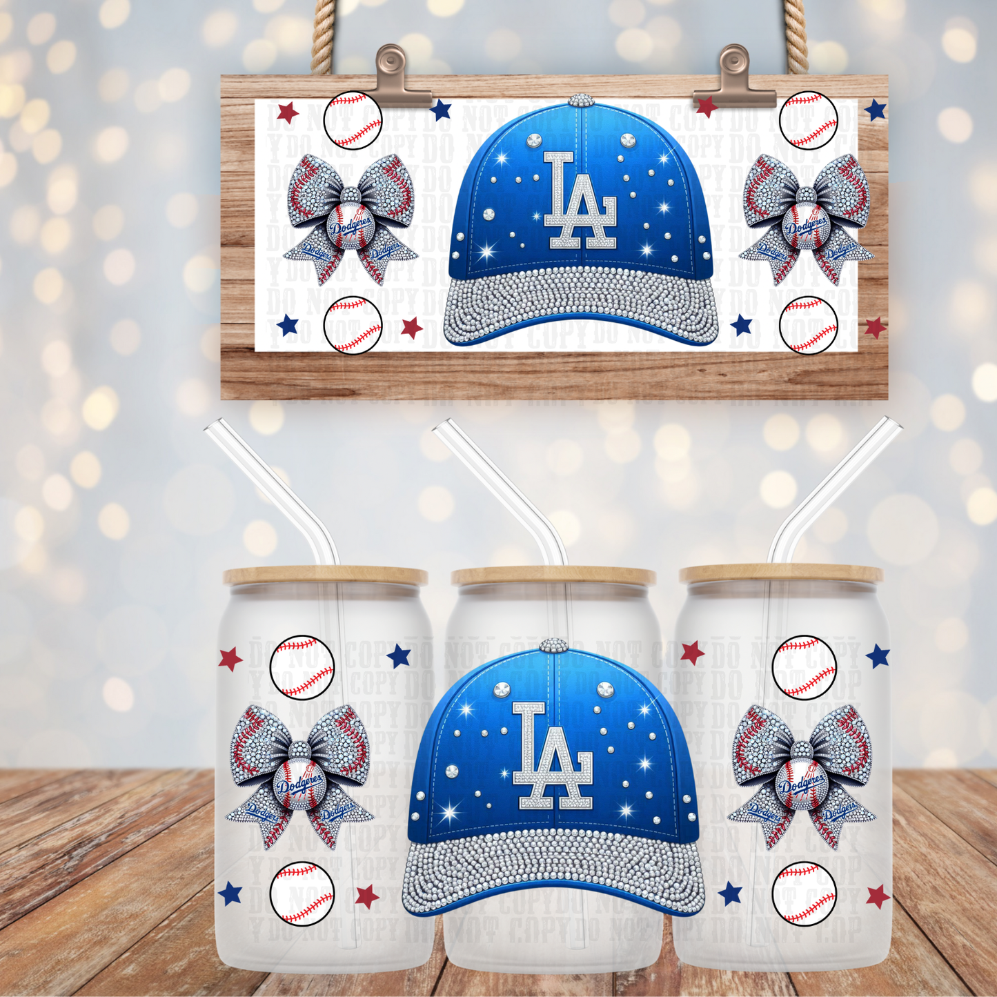 COQUETTE LA CHAMPS BASEBALL BUNDLE UV DTF CUP WRAP -SHOP EXCLUSIVE