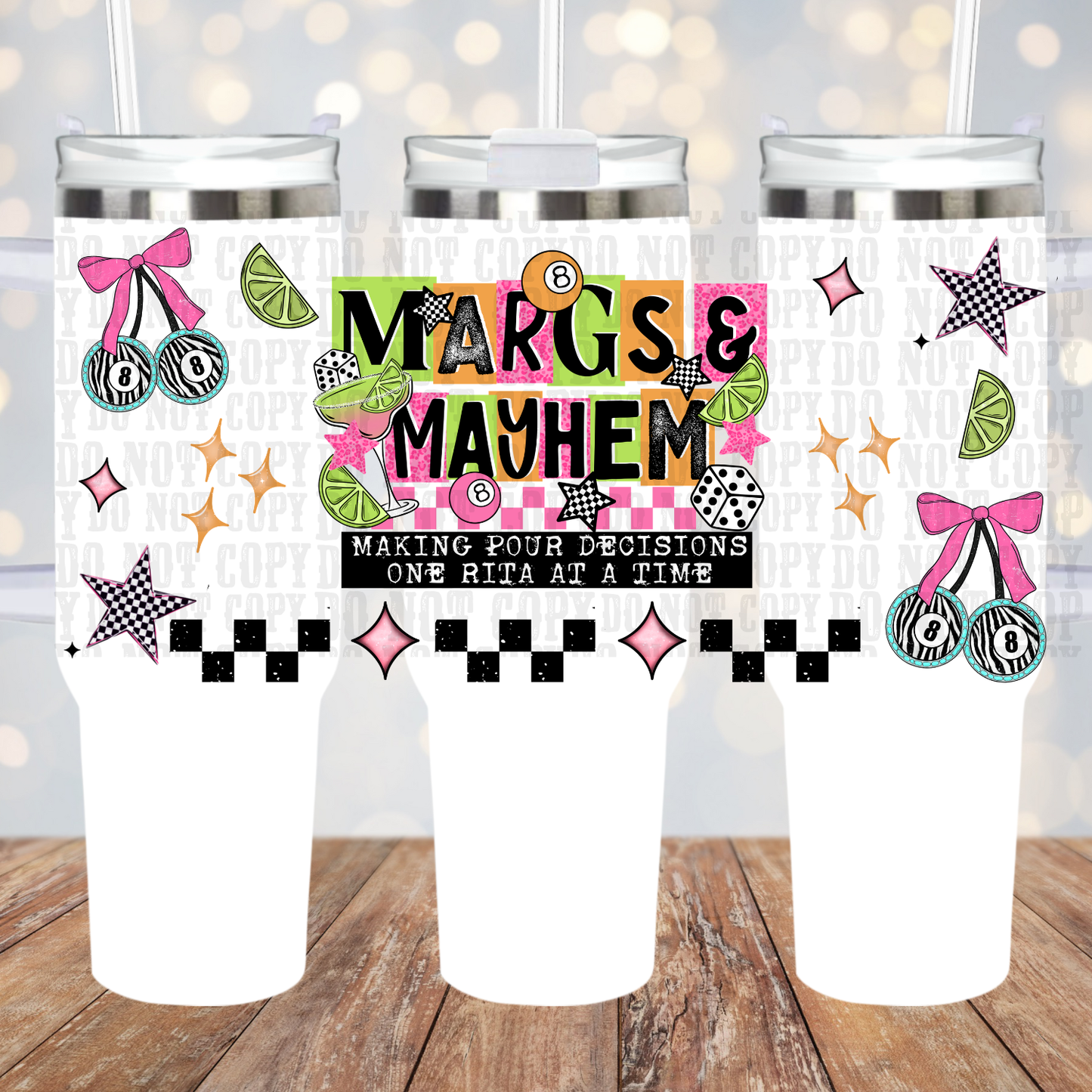 40oz MARGS AND MAYEM UV DTF CUP WRAP - SHOP EXCLUSIVE