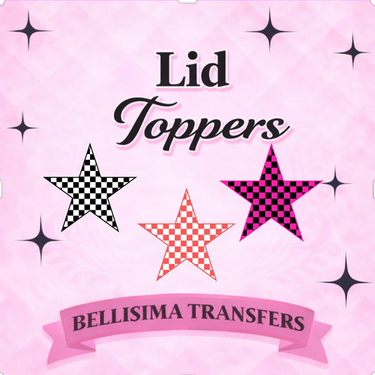CHECKER STARS Flat Back Lid Charms