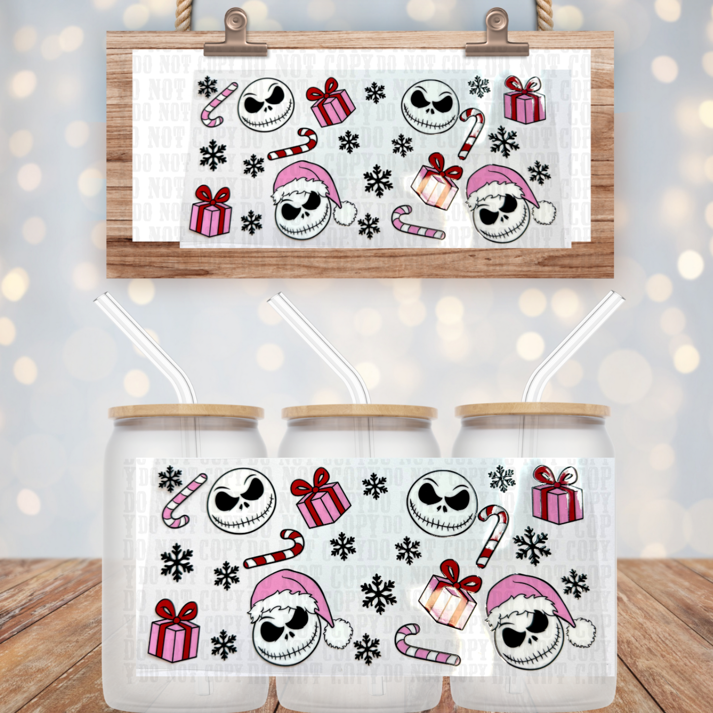 XMAS JACK  UV DTF CUP WRAP