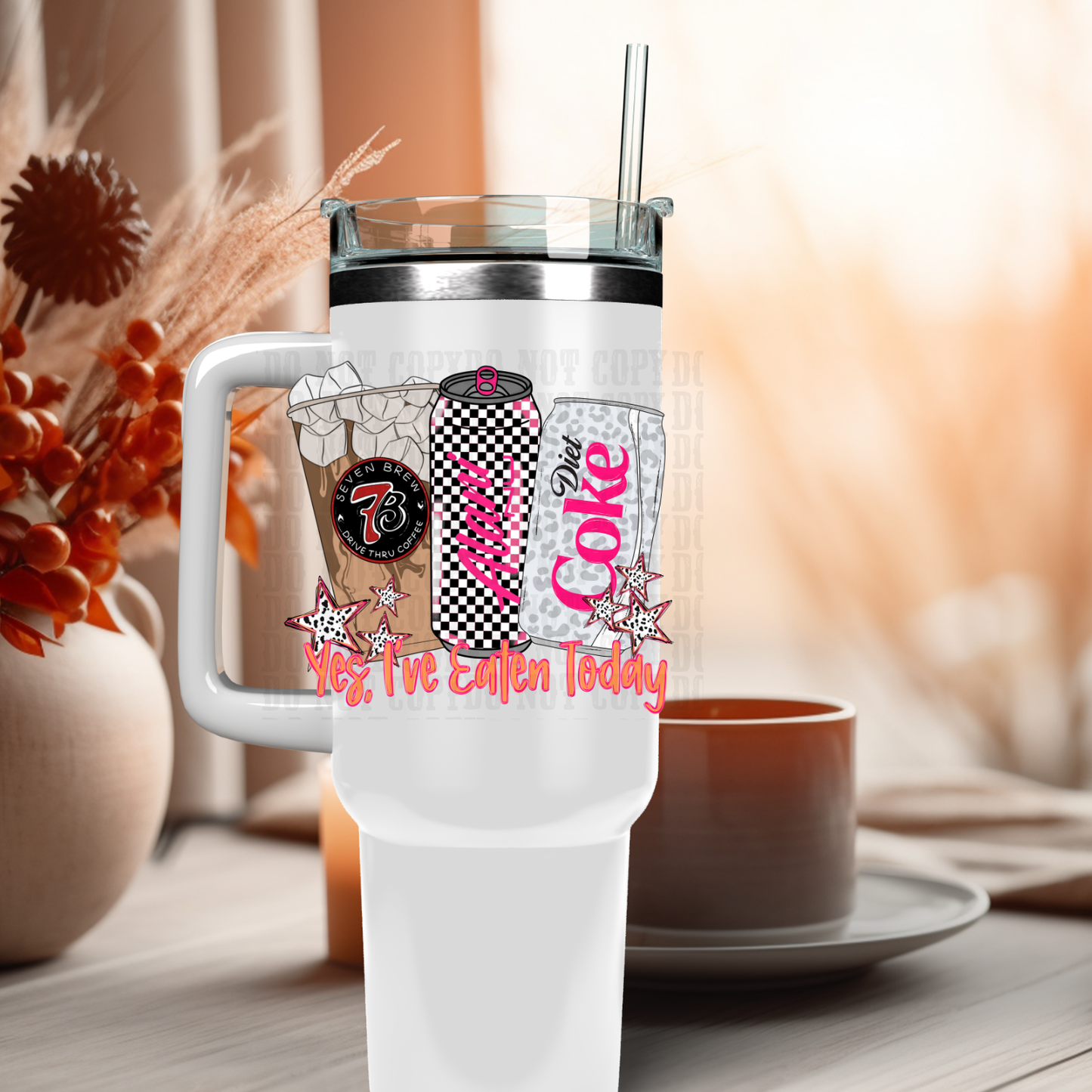 40oz 7 BREW CHECKER AHH-LANI & DC UV DTF CUP DECAL