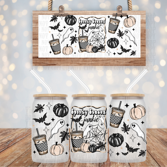 SPOOKY SEASON JUNKIE  UV DTF CUP WRAP