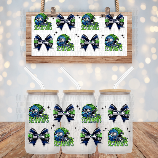 COQUETTE HAWKS  FOOTBALL BUNDLE UV DTF CUP WRAP