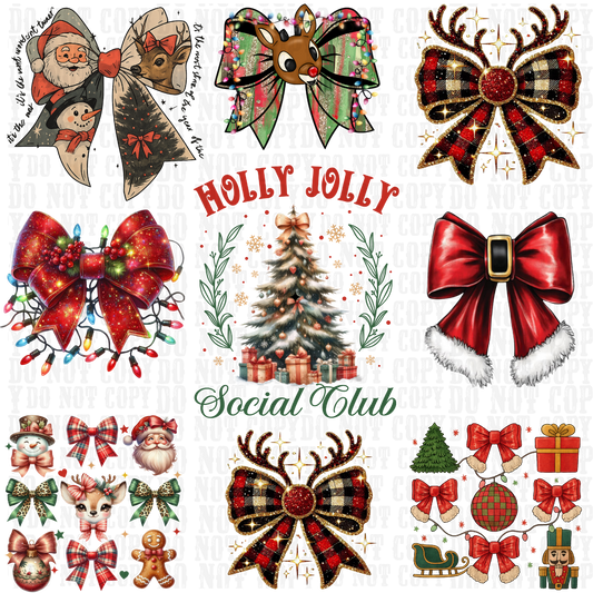 VINTAGE CHRISTMAS UV DTF ELEMENT SHEET -SHOP EXCLUSIVE