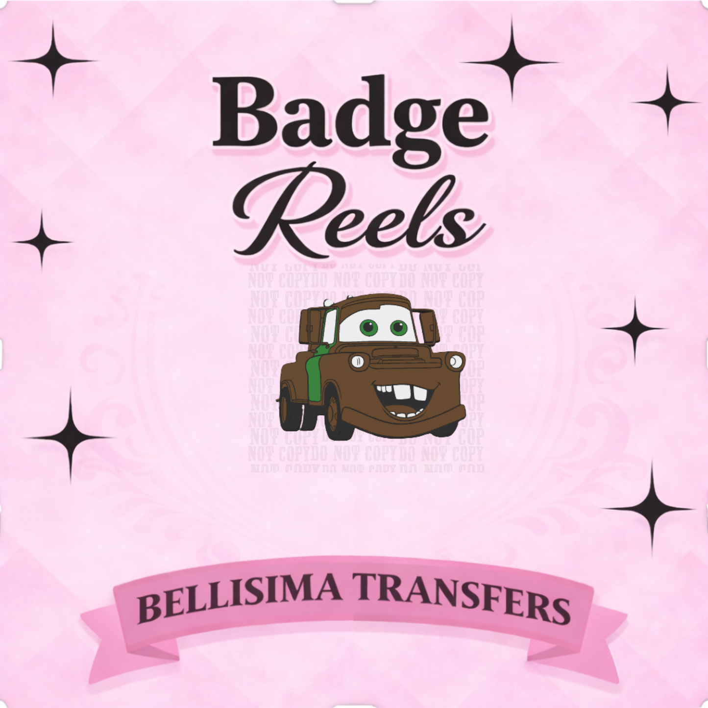 3D BROWN CAR Badge REEL