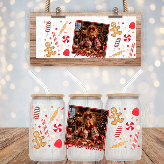 GO ASK SANTA UV DTF CUP WRAP