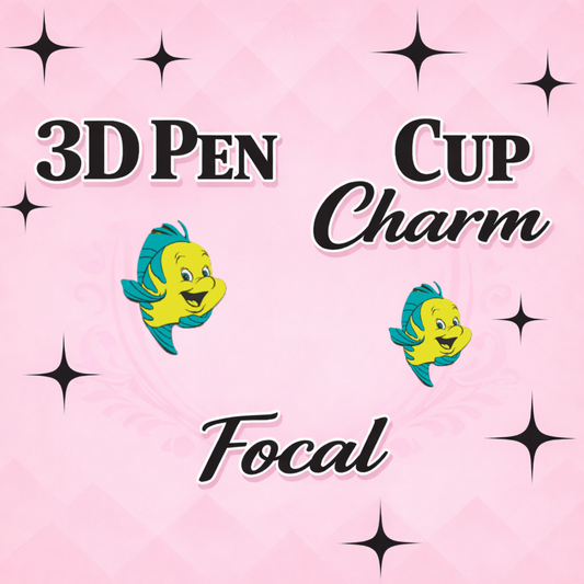 FISH Focal for Pen & Cup Charms -Interchangeable Decorative Pen Toppers
