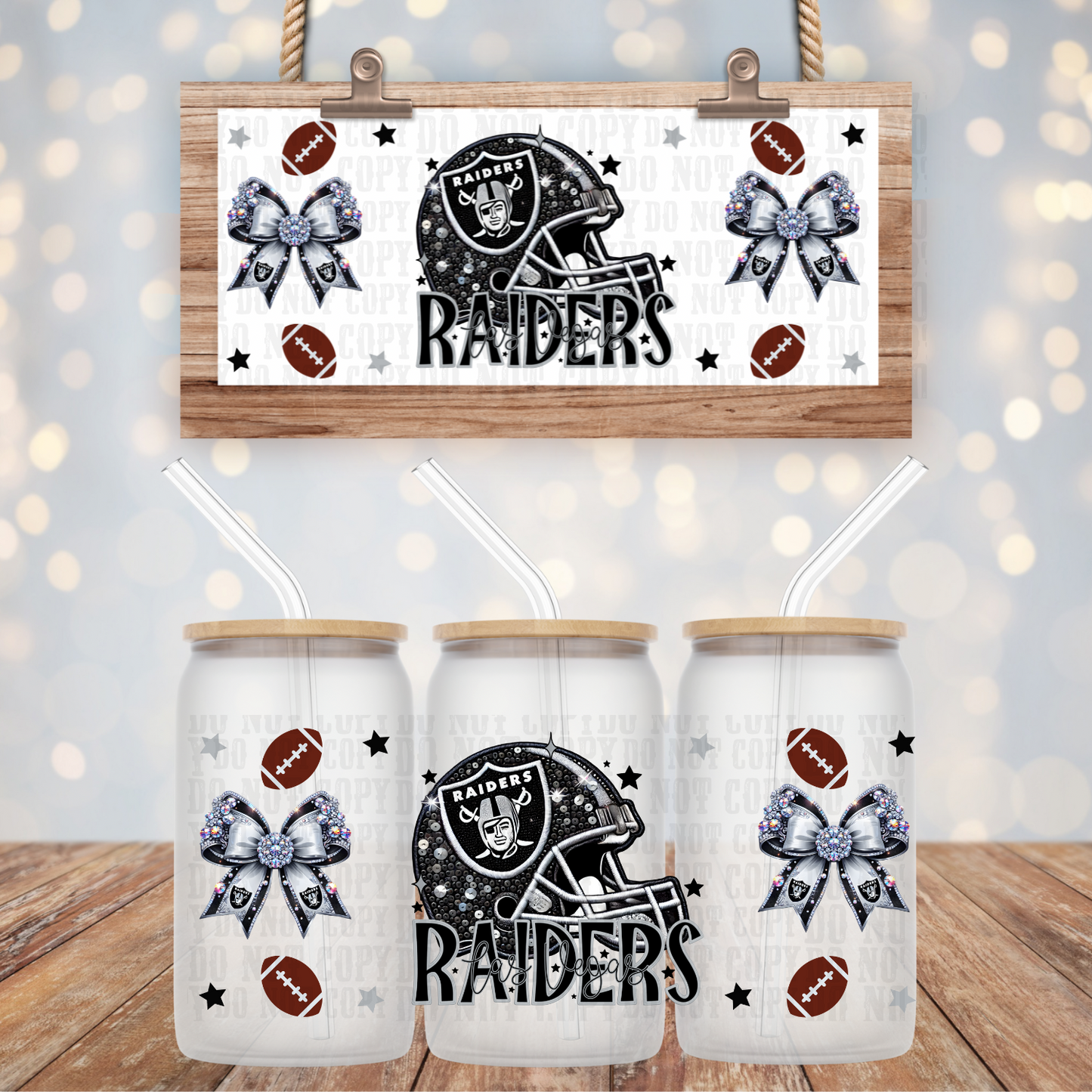 COQUETTE  LV FOOTBALL BUNDLE UV DTF CUP WRAP