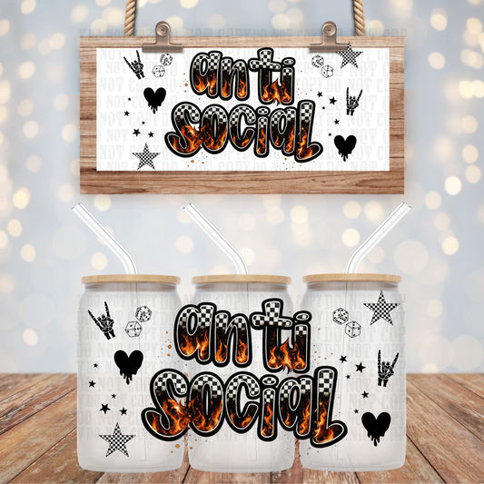 ANTISOCIAL UV DTF CUP WRAP - SHOP EXCLUSIVE BY CIERA