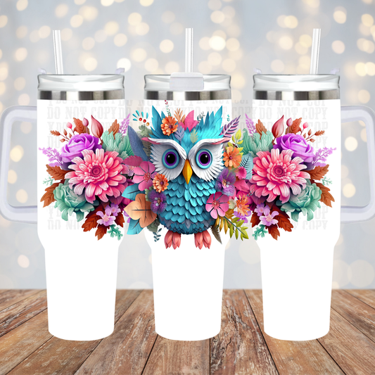 40oz FLORAL BUTTERFLY UV DTF CUP WRAP