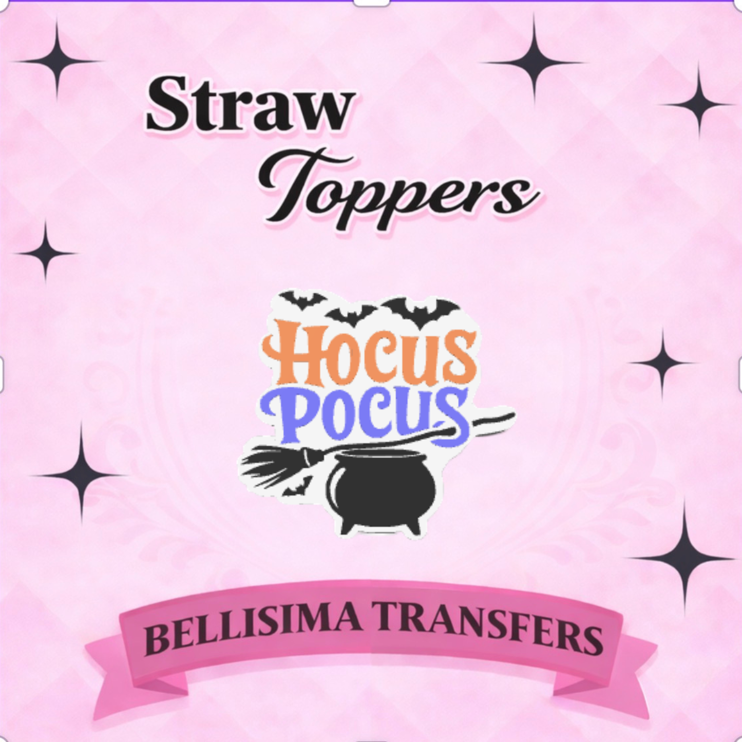 HOCUS POCUS  Straw Topper – 3D Printed Tumbler Accessory | Standard or Stanley