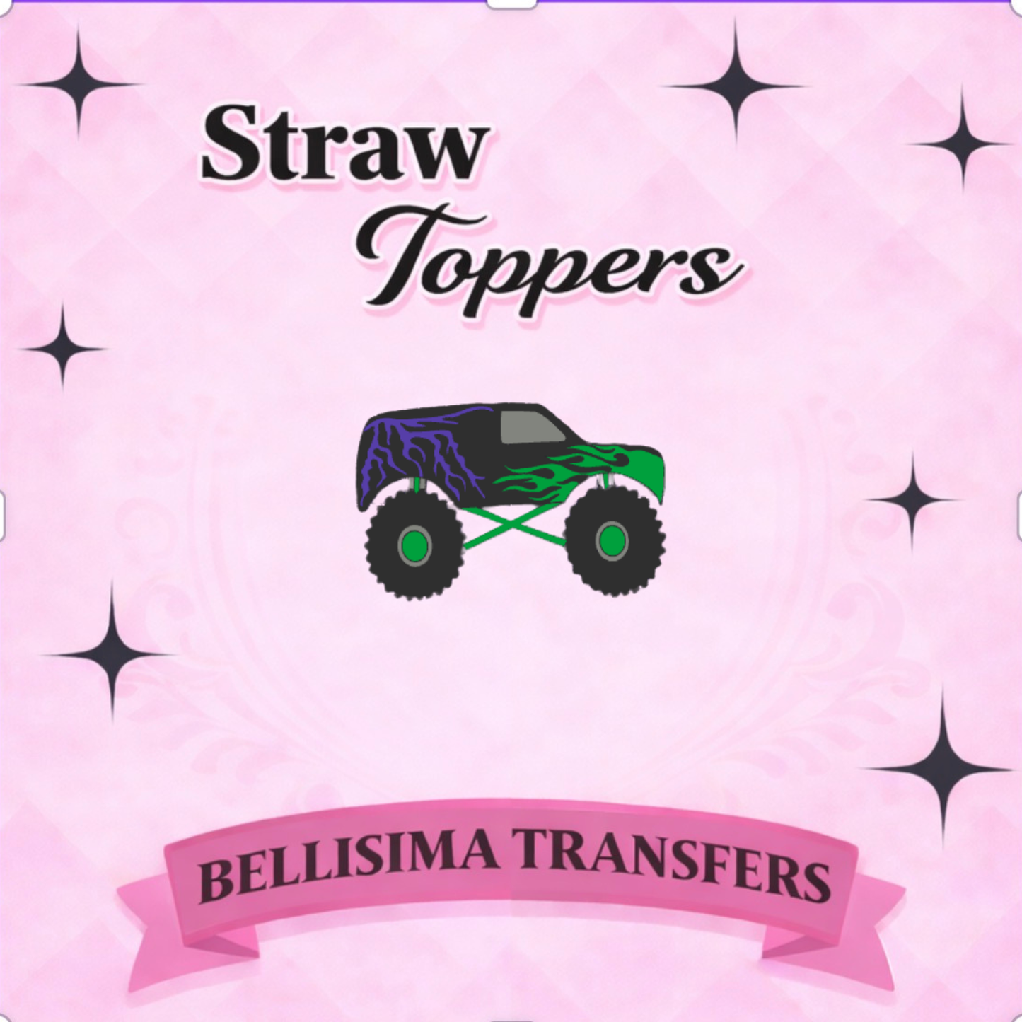 GRAVE DIGGER Straw Topper – 3D Printed Tumbler Accessory | Standard or Stanley