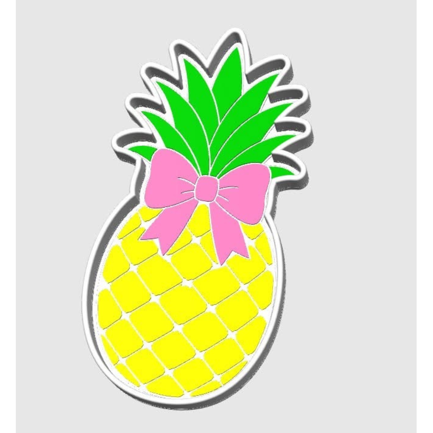 Pineapple Bow  Trinket Tray | Cute 3D Printed Catch-All Dish