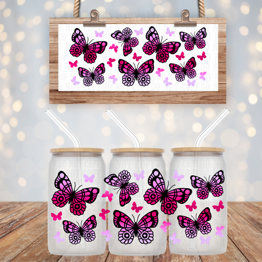 VINTAGE BUTTERFLIES  UV DTF CUP WRAP